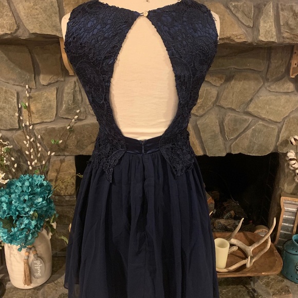 ❤️London dress company navy blue party dress❤️ - Picture 2 of 6